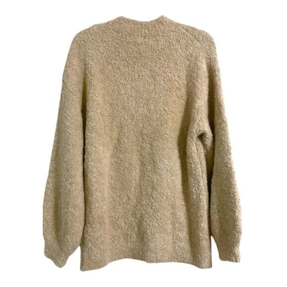REFORMATION New Alpaca Linen Blend Ambrose Boucle Sweater in Ginger size Large - Picture 3 of 16